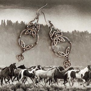 Ornate Silver Chandelier Earrings